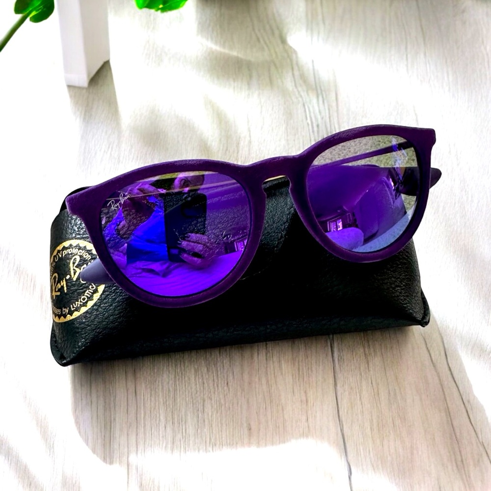 Erika Sunglasses Purple Velvet / Mirrored.